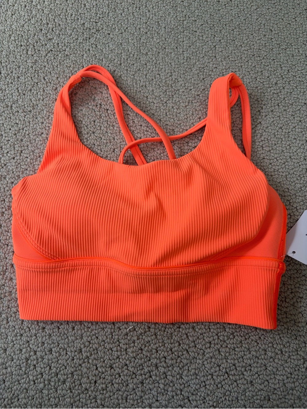 lululemon athletica highlight orange Sports Bra